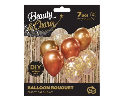 Balení balónků 7 ks zlatá Ollies